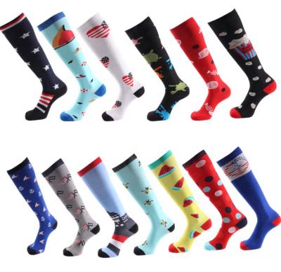 China Hot Fancy Design Knee High Anti-Fault Amazon Sale Compression Stockings Nurse Compression Socks for sale