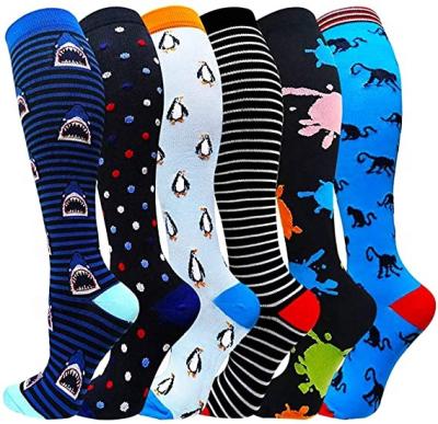 China Fashionable Jacquard Custom Logo Anti-Fault Men Sports Compression Breathable Cycling Socks for sale