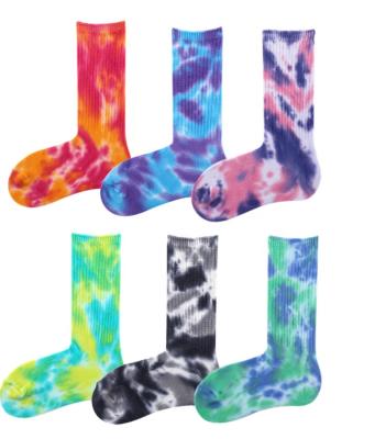 China Custom Made Antibacterial Good Quality Hemp Sports Weed Tie Dye Terry Socks With Embroidery Logo for sale