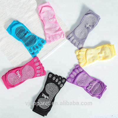 China Yoga Antibacterial High Quality Grip Cotton Pilates Open Socks, Non-slip Yoga Socks for sale