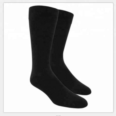 China Antibacterial Good Quality Solid Black Color Business Bamboo Socks For Men for sale