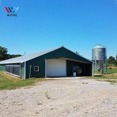 China Steel Fabricated House Steel Structure Poultry Chicken House, Steel Frame Cow Farm Building, Chicken Poultry House for sale