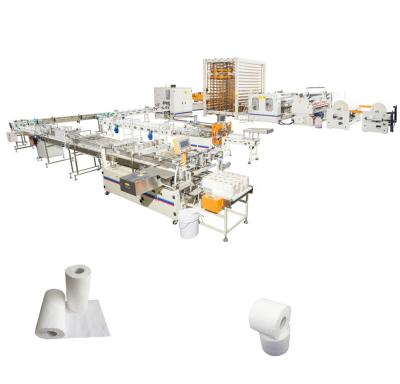 China Full Automatic Hotels Toilet Paper Tissue Paper And Paper Napkin Making Machine Production Line for sale