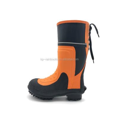 China Heavy Duty Forest Timberjack Cut Resistant Rubber Boots for sale