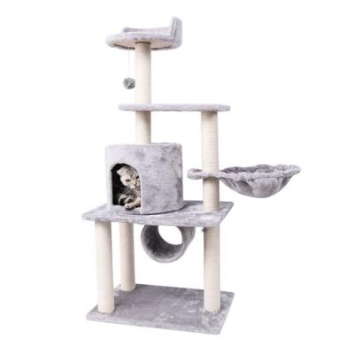 China Cat Tree Luxury Cat Tower Viable with Double Housing Cat Tree Wood for sale