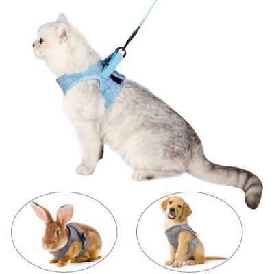 China Soft Padded Cat Body Chest Pet Harness Fashion Reversible Easy Walk Traction for sale