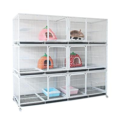 China Viable Wholesale 6-3 Layer Door Multiplying Dog And Cat Cage Animal Cage Pipe Shaped Steel Wire Squares for sale