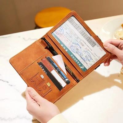 China Wholesale waterproof certificate bags pu saffiano leather rfid blocking travel passport wallet and card holder set for sale