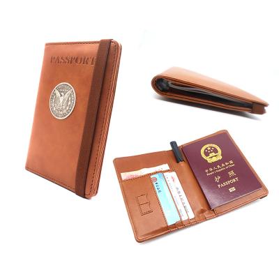 China Custom Made High Quality Waterproof RFID Protector Travel Accessories Travel Accessories Personal Leather Passport Holder Covers Leather for sale