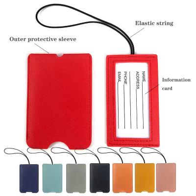 China Fashion Ready To Ship New Design Fashionable High Quality Customized High Quality Multi Color Travel PU Leather Luggage Tag Leather for sale