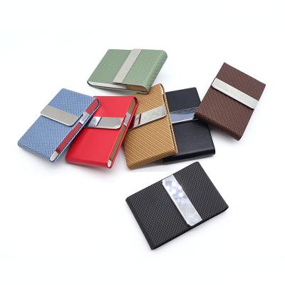 China Multiple Bulk Stainless Steel Aluminum Luxury Vintage Metal Pocket Business Card Holder Leather Case for sale