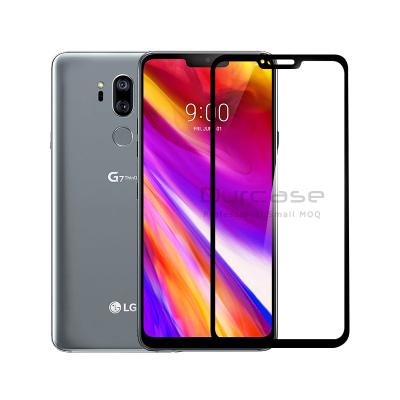 China Cell Phone Size Quality Clear Tempered Cover For LG G7 G8 Thinq Q7 Stylo 6 Full Mood W10 Screen Glass Protector for sale