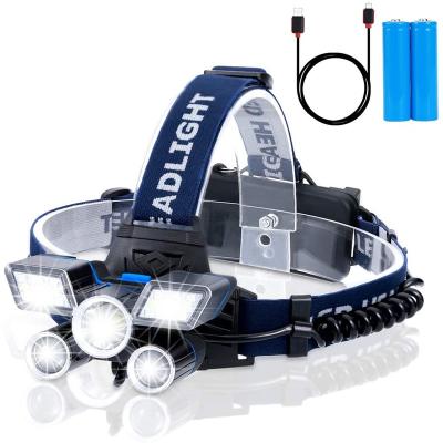 China All Stage 18650 Rechargeable IHUAlite USB Rechargeable CREE T6 XPE LED Headlight for sale