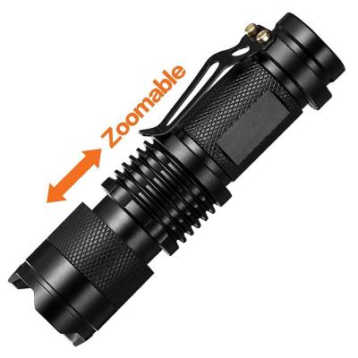 China High Quality IHUAlite High Power 3W XPE LED Strong Bright Handheld Tactical Zoom Emergency Hunting Mini Flashlight Small Torch Light for sale