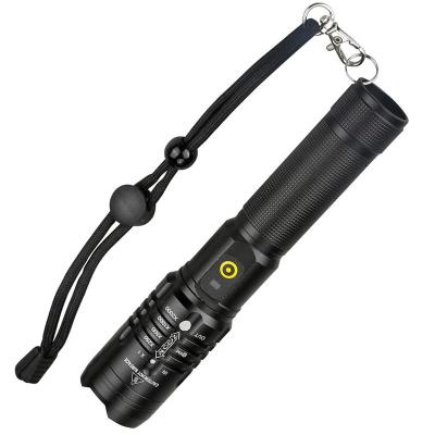 China IHUAlite Portable Waterproof Aluminum USB Rechargeable Camping Power Bank 1000 Lumens CREE XHP50 LED Flashlight Tactical Torch for sale