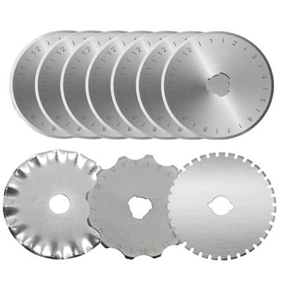 China Hot Sale High Grade SKS7 Rotary Cutter Reload 10 Steel Material Pieces Mix Pack 45mm Rotary Cutter Blades For Fiskars Olfa Rotary Cutter for sale