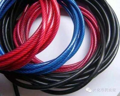 China Zinc Plated Nylon Coated Wire Rope AISI Standard Steel For Mining Cableway for sale