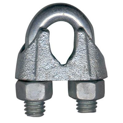 China Light Duty Steel Wire Cable Clamps , Malleable Wire Rope Clips Galvanized Finish for sale