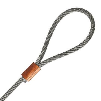 China Galvanized Wire Cable Assemblies , Wire Rope Sling With Soft Eye 316 Grade Stainless Steel for sale