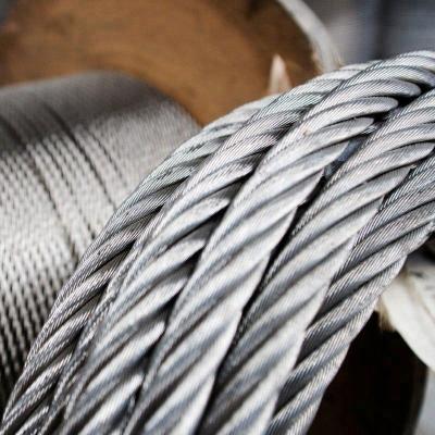 China AISI 316 Extremely Flexible Stainless Steel Wire Rope 7x19 For Standing Rigging for sale