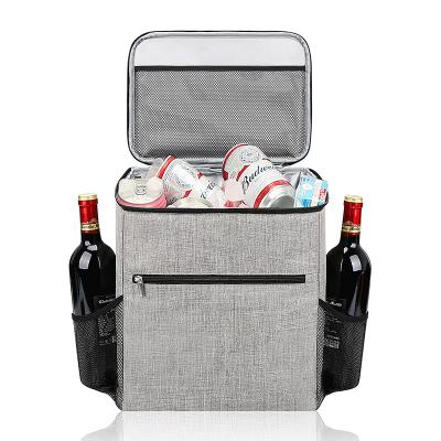 China Customized Eco-friendly Logo Wine Food Delivery Picnic Portable Backpack Insulated Cooler Bag for sale