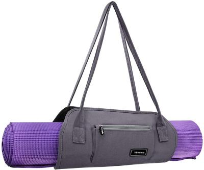 China Canvas OEM Yoga Mat Carrying Shoulder Strap Bag With Internal And External Storge Pocket for sale