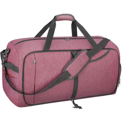 China LOGO Waterproof Foldable Travel Bags Large Capacity Eco-friendly Custom Sport Gym Durable Fleece Duffel Bags for sale