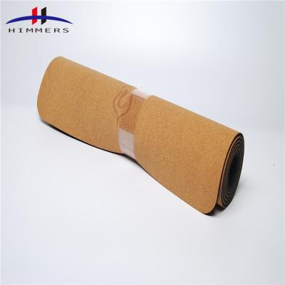 China OEM Printed Mat Home Fitness Pad Beginners Anti-slip Tape Lightweight Cork Yoga Mat for sale