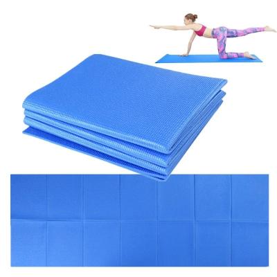 China Durable Folding Yoga Mat Travel Fitness Convenient To Carry Portable PVC Yoga Mat for sale