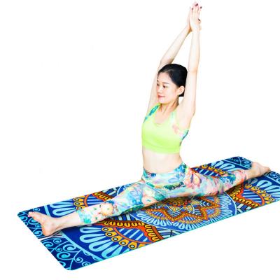 China Comfortable and soft; durable and long lasting yoga Mat Pad Slimming Exercise Fitness Mat Esterilla Pilates suede band OEM Lotus Pattern of life for sale