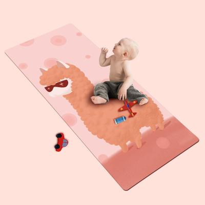 China Sweat Absorption/Non-Slip OEM Chlild Yoga Mat With Strap Non-slip Suede Tape Eco-Friendly Carry Yoga Mat For Kids for sale