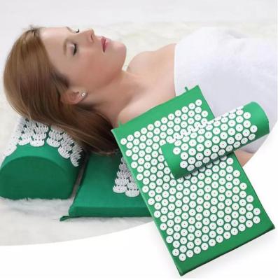 China Comfortable and soft; OEM Acupressure Mat Head Neck Back Foot Massage Cushion Pillow Anti-stress Yoga Anti-stress Acupuncture Protection Long Lasting Life for sale