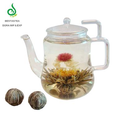 China 100% Best Handmade Flowering Flower Tea Wholesale Benefit Natural Handmade Silver Needle Jasmine Flowering Rose Lily Fairy Flowering Tea Balls for sale