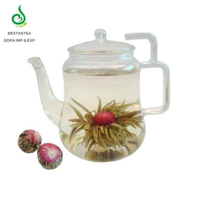 China 100% Handcrafted Chinese Flowering Amaranth Herbal Flower Tea Balls Flowering Volumes Art Mini Flowering White Tea Globe Handmade Flower Tea Balls for sale