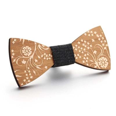 China Custom Wooden Pattern Personal Wooden Bow Ties for sale