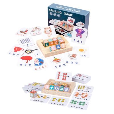 China New Educational Toy Wood Spelling Word Game Kids Early Educational Toys for sale