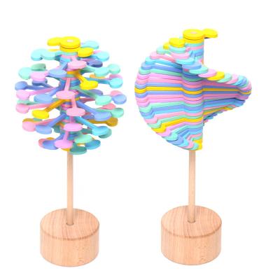 China Creative Rotary Stick Children's Relaxation Toys Decompression Toy Wooden Novelty Toys for sale