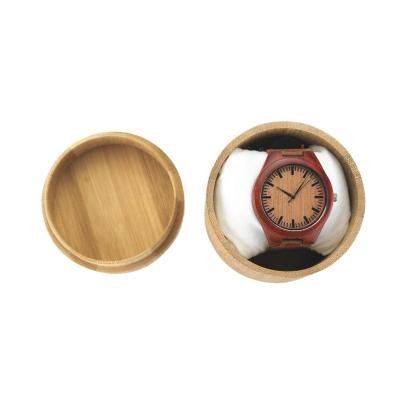 China Box for watch round natural bamboo watch box with pillow for sale