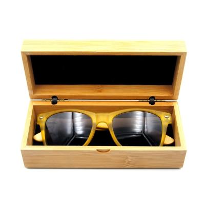 China Box For Custom Rectangular Natural Bamboo Glass Sunglasses Case for sale