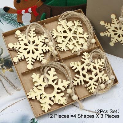 China Christmas Decoration Christmas Ornament Wooden Hanging Pendants Christmas Tree Decorations for sale