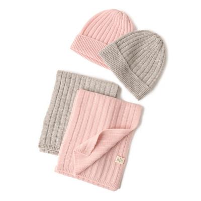 China COMMON custom super soft skin cashmere baby winter hats luxury cashmere beanie ny friendly hats and scarf kids for sale