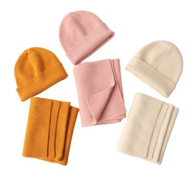 China 100% Cheap JOINT Cashmere Fashion Baby Kids Winter Hats And Scarf Autumn Designer Custom Beanie Hats for sale