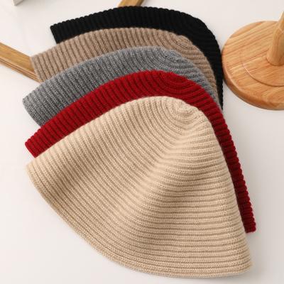 China JOINT custom cheap women's cashmere fisherman simple winter color knit beanie white hats ny for sale