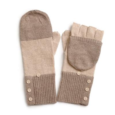 China Simply 2022 New Design Ladies Winter Luxury Fashion Cashmere Convertible Gloves And Mittens Knitted Fingerless Gloves for sale