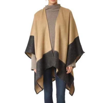 China Luxury custom design fashion pure luxury women brand designer shawl embroidery logo warm winter woolen woolen cape ponchos for sale