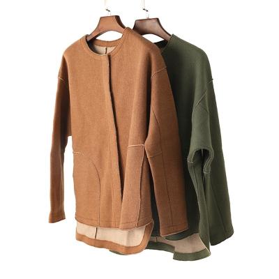 China Custom reversible double side anti-pilling cashmere Inner Mongolian clothes coat solid color single size cashmere plus cusual sweater for sale