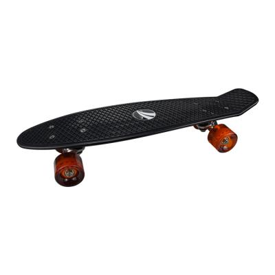 China Custom 22*6 Kid Inch Complete Single Kick Tail Mini Plastic PP Skateboard For Kids Junior Teens Boys Girls Kids for sale