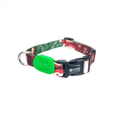 Cina Il Natale Santa Claus Dog Collar And Leash della sublimazione ha messo il collare di addestramento del cucciolo in vendita