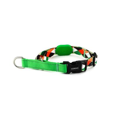 China Hallo Vis Padded Reflective Dog Collars met Metaalgesp 2 Duim Brede Halsbanden Te koop