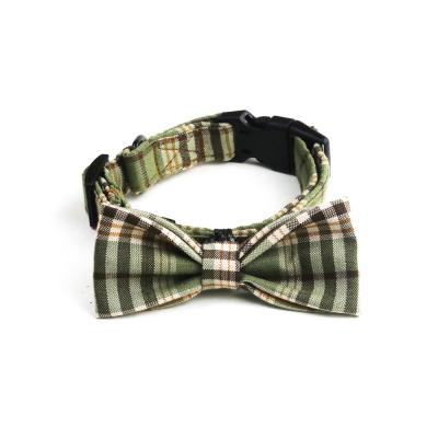 China 1.5cm 0.59 Inch Comfortable Bow Tie Ribbon Dog Collars With Nameplate Korea Style zu verkaufen